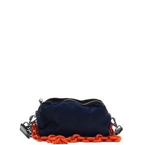 Zara Navy Crossbody Bag with Orange Chain
